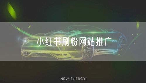 小红书刷粉网站推广