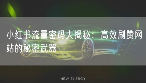 小红书流量密码大揭秘：高效刷赞网站的秘密武器